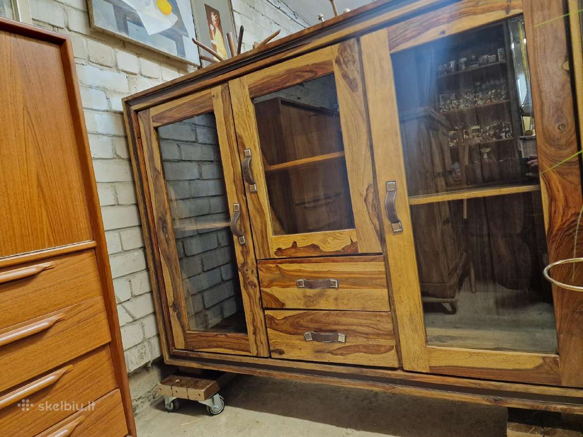 Vintažinė mid century palisandro masyvo indauja - nuotraukos Nr. 11