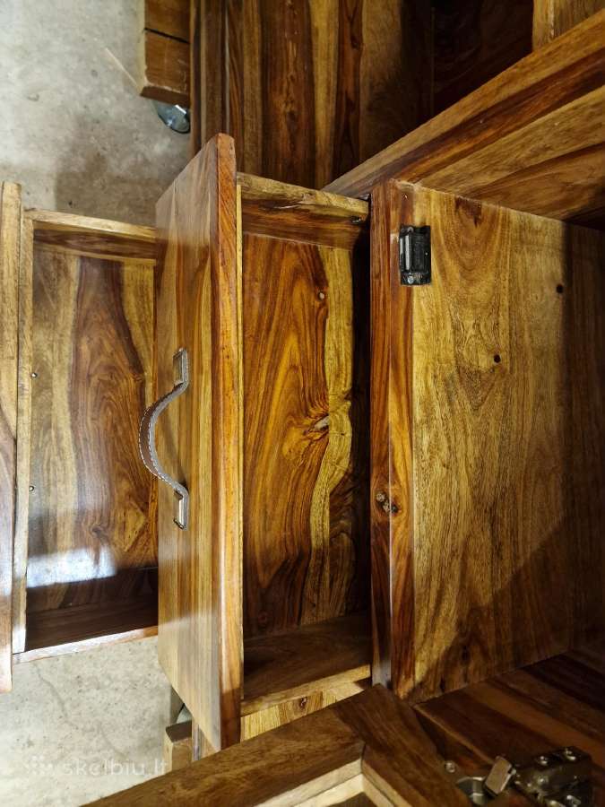 Vintažinė mid century palisandro masyvo indauja - nuotraukos Nr. 12