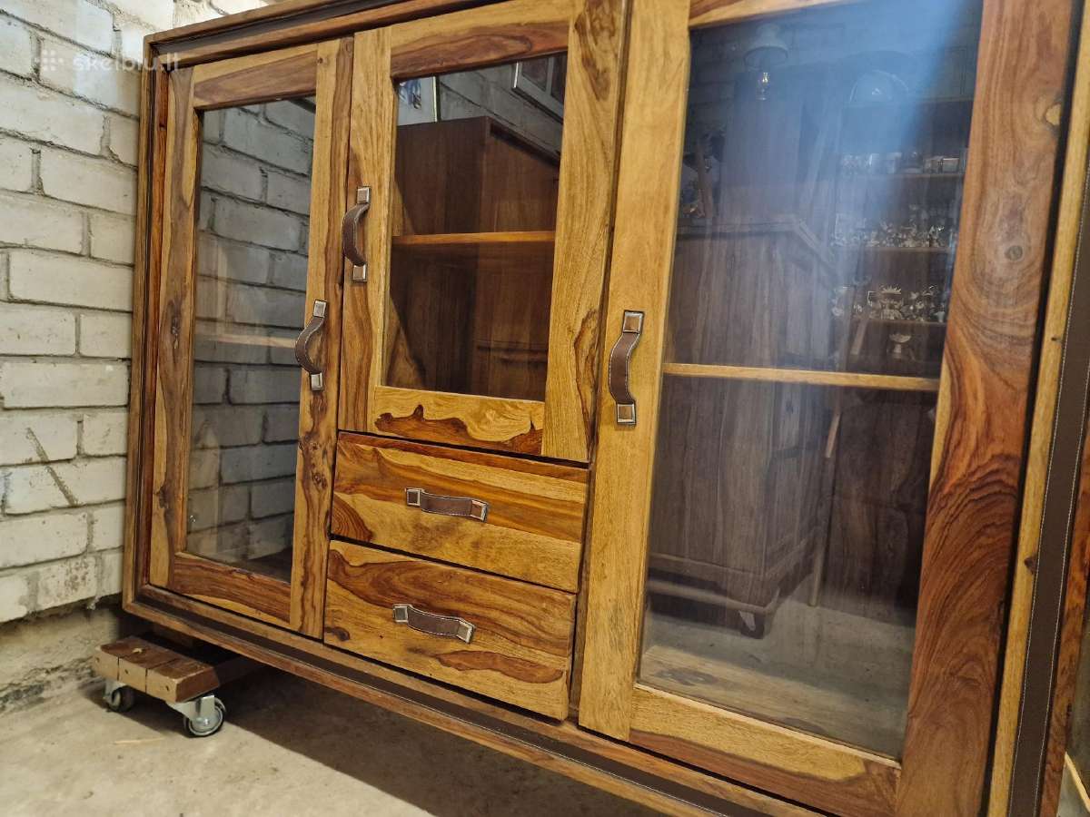 Vintažinė mid century palisandro masyvo indauja - nuotraukos Nr. 24