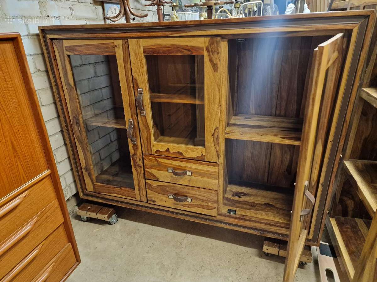 Vintažinė mid century palisandro masyvo indauja - nuotraukos Nr. 25