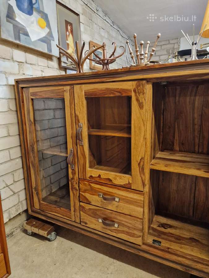 Vintažinė mid century palisandro masyvo indauja - nuotraukos Nr. 26