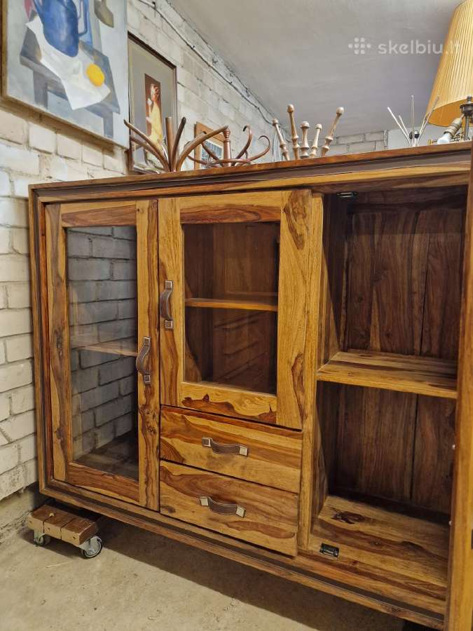 Vintažinė mid century palisandro masyvo indauja - nuotraukos Nr. 27