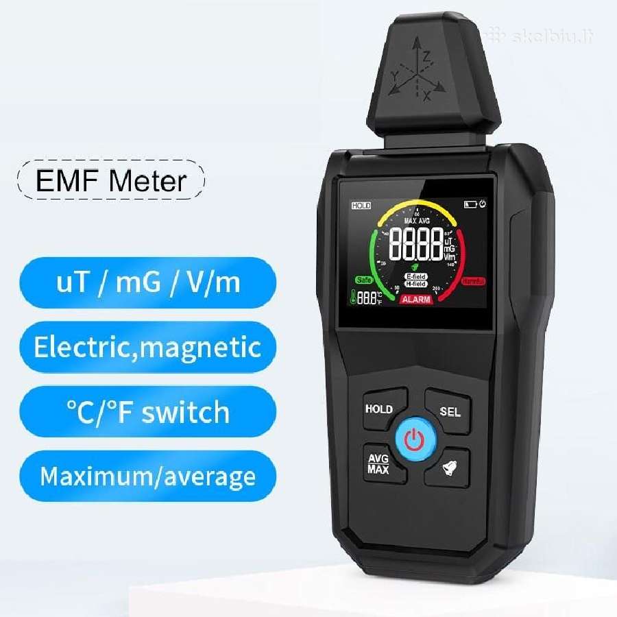 Skaitmeninis Emf elektromagnetinio lauko matuoklis