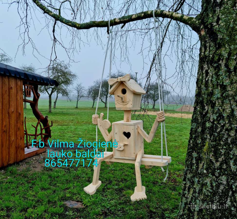 Sodo dekoracijos, lesyklėlės, inkilai - nuotraukos Nr. 15