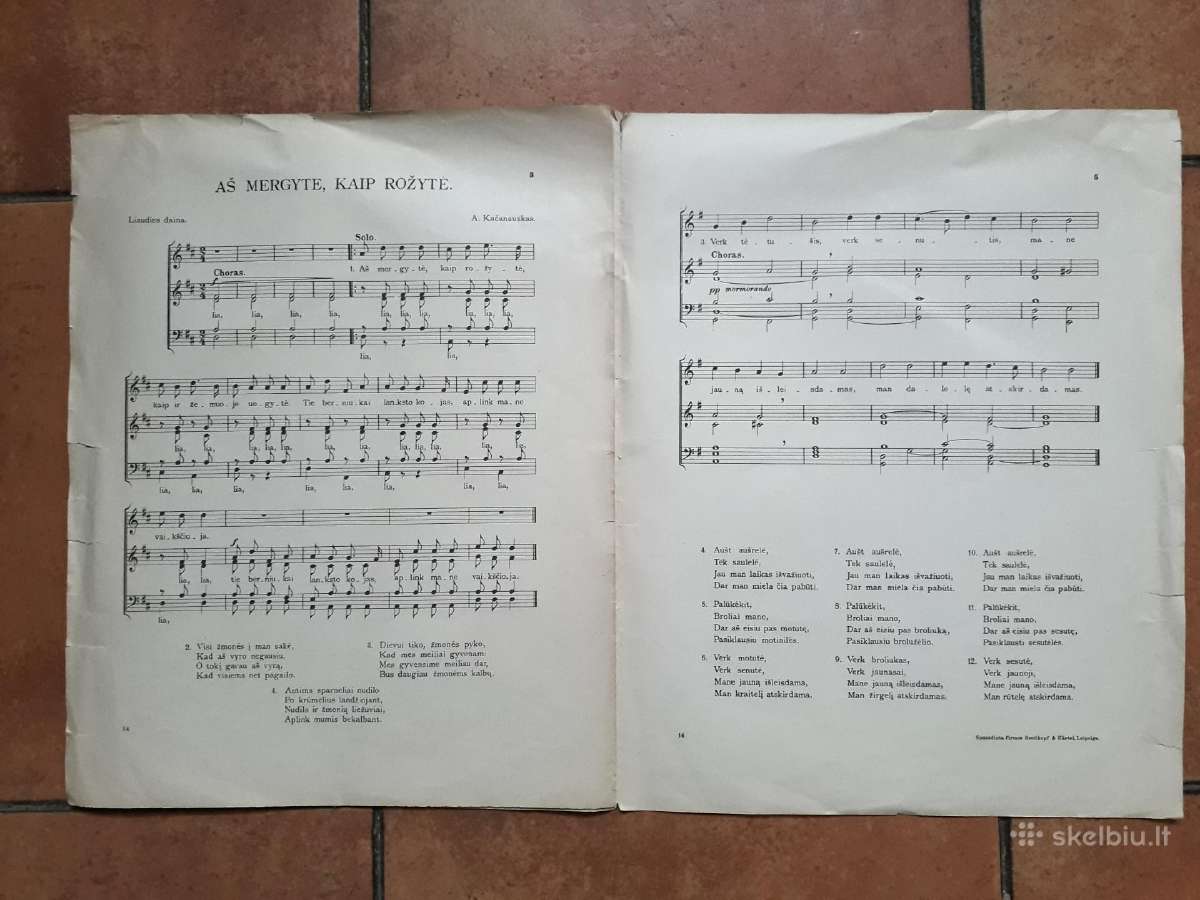 Komp. A. Kačanausko dainos su natomis 1923 metai - nuotraukos Nr. 4
