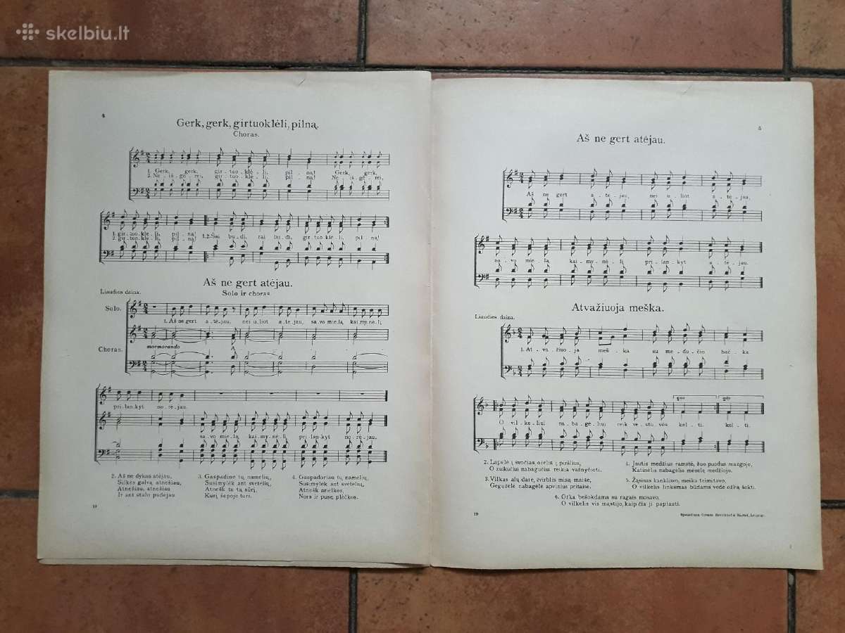 Komp. A. Kačanausko dainos su natomis 1923 metai - nuotraukos Nr. 12