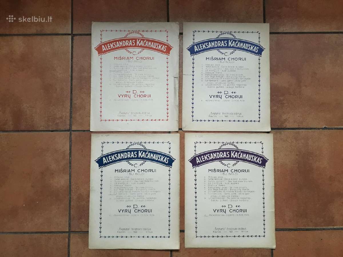 Komp. A. Kačanausko dainos su natomis 1923 metai