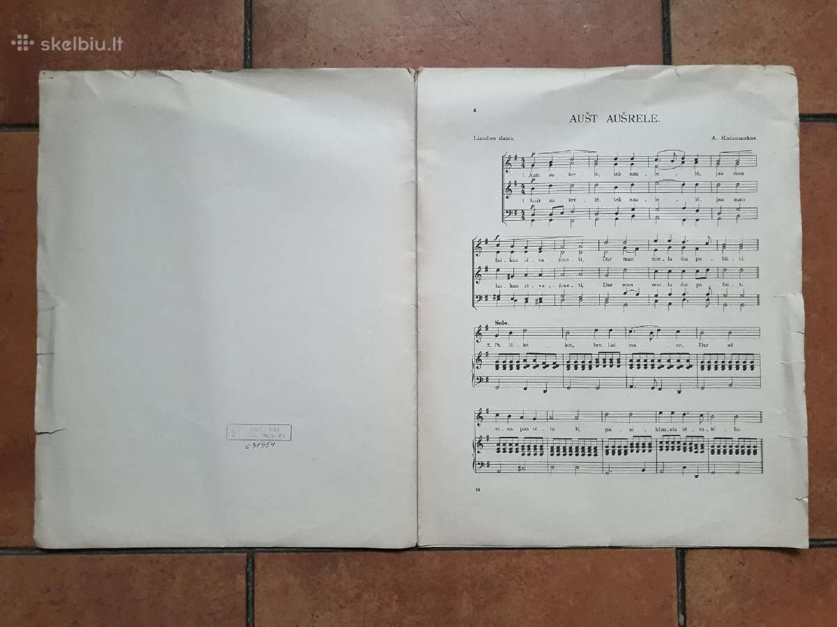 Komp. A. Kačanausko dainos su natomis 1923 metai - nuotraukos Nr. 3