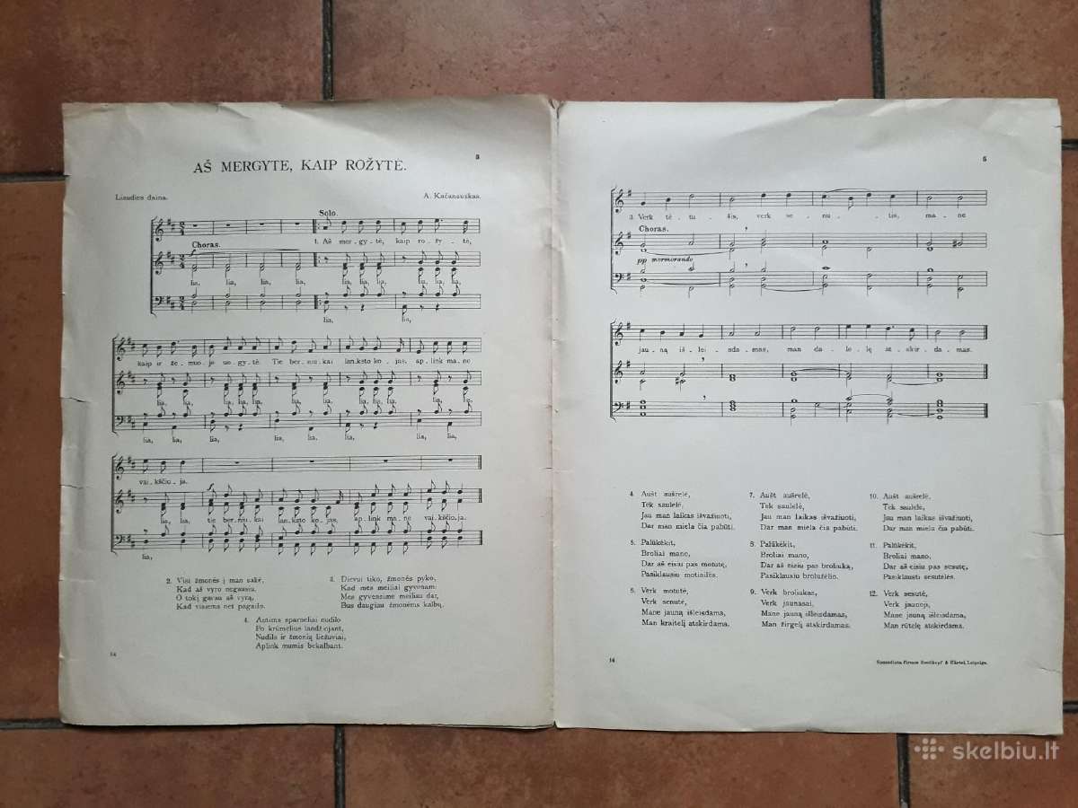 Komp. A. Kačanausko dainos su natomis 1923 metai - nuotraukos Nr. 4