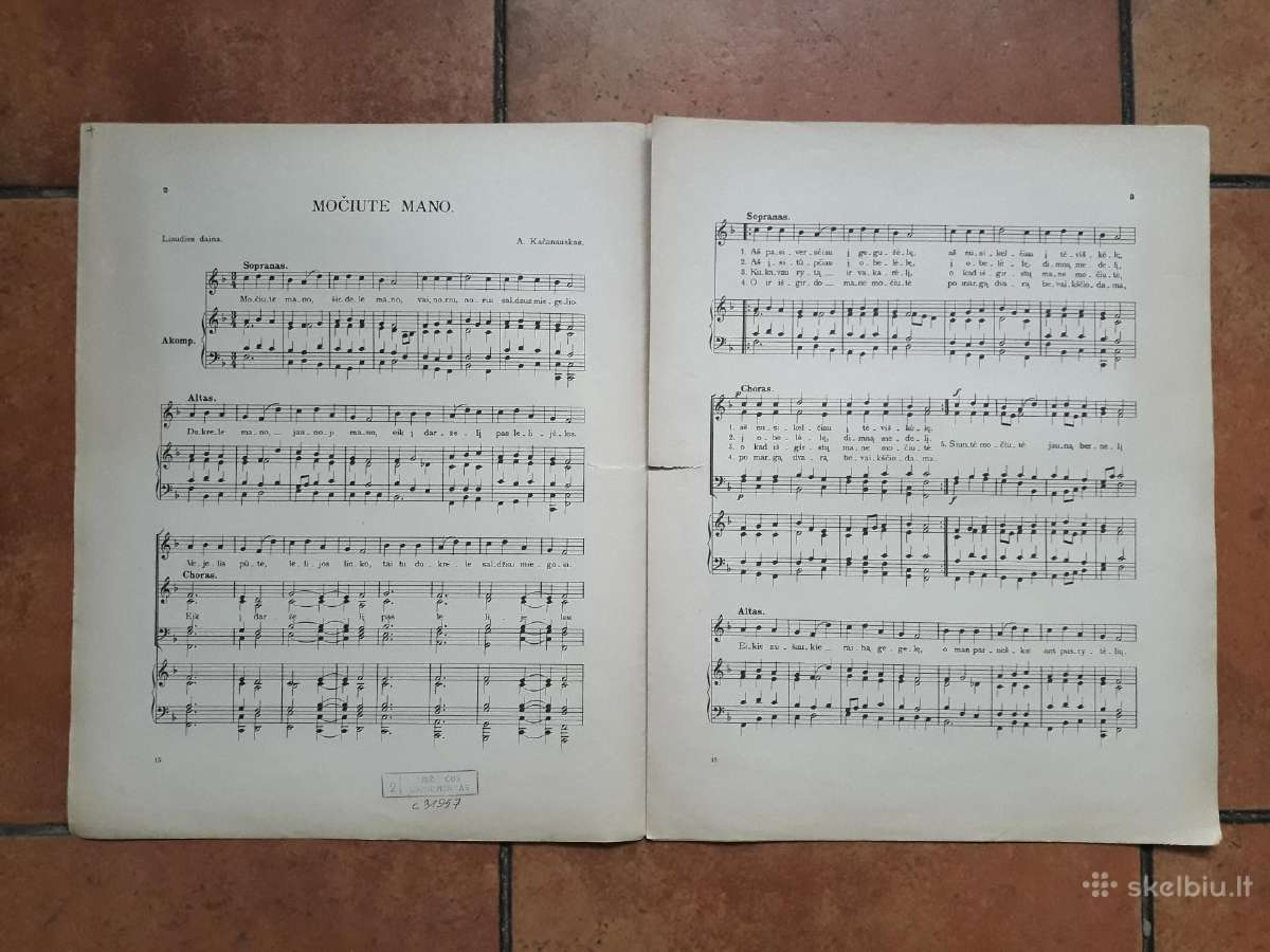 Komp. A. Kačanausko dainos su natomis 1923 metai - nuotraukos Nr. 7