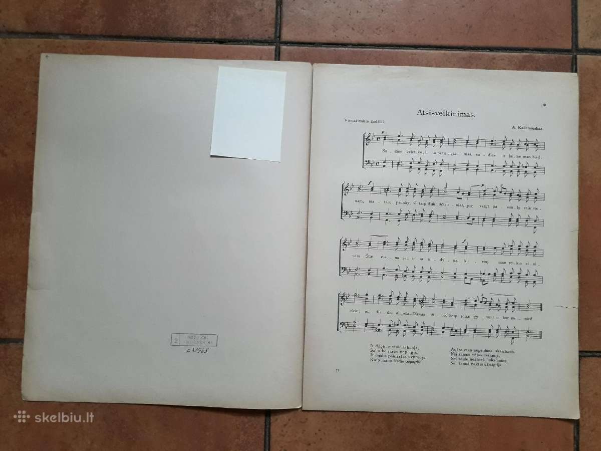 Komp. A. Kačanausko dainos su natomis 1923 metai - nuotraukos Nr. 16