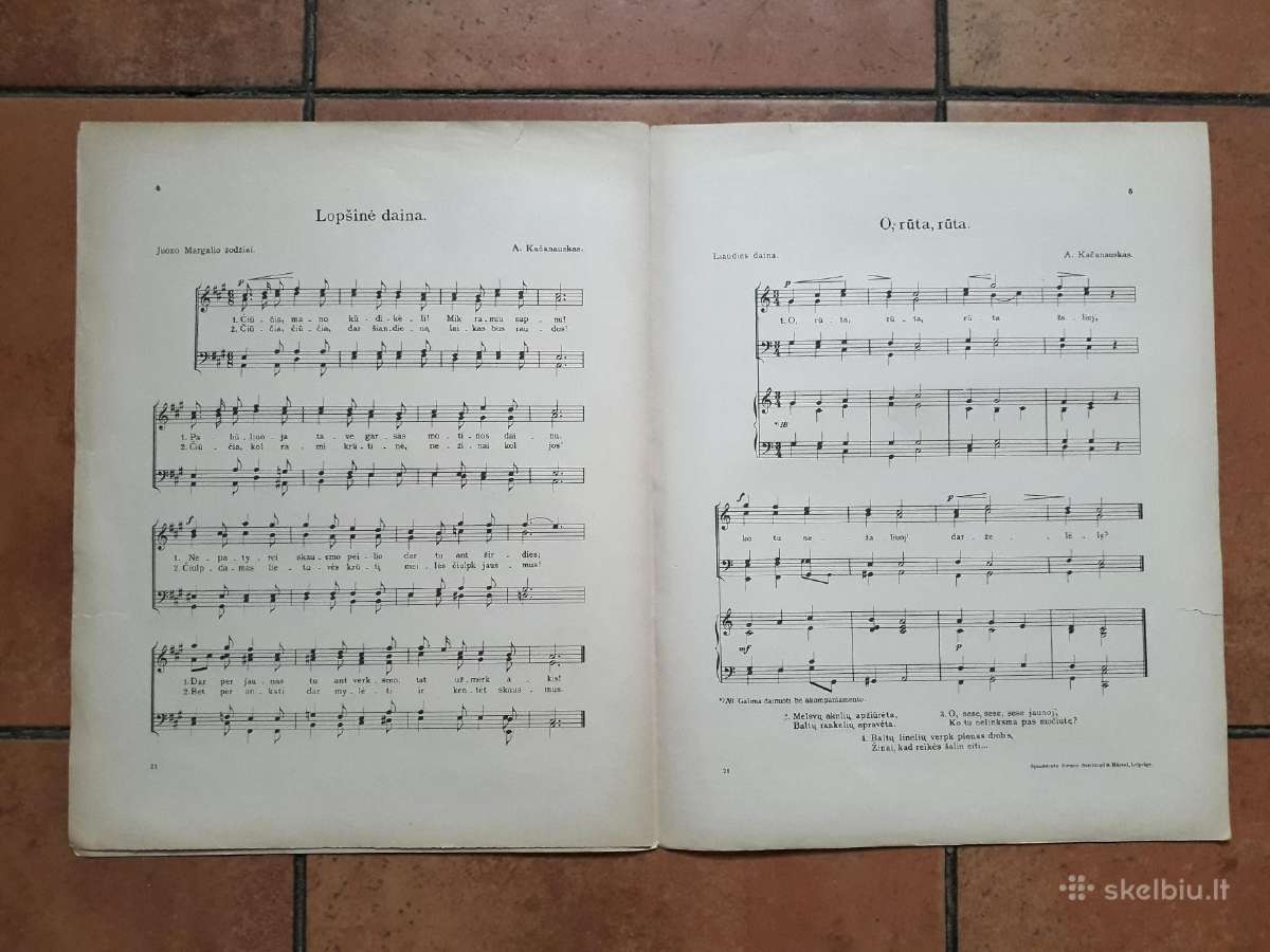 Komp. A. Kačanausko dainos su natomis 1923 metai - nuotraukos Nr. 17