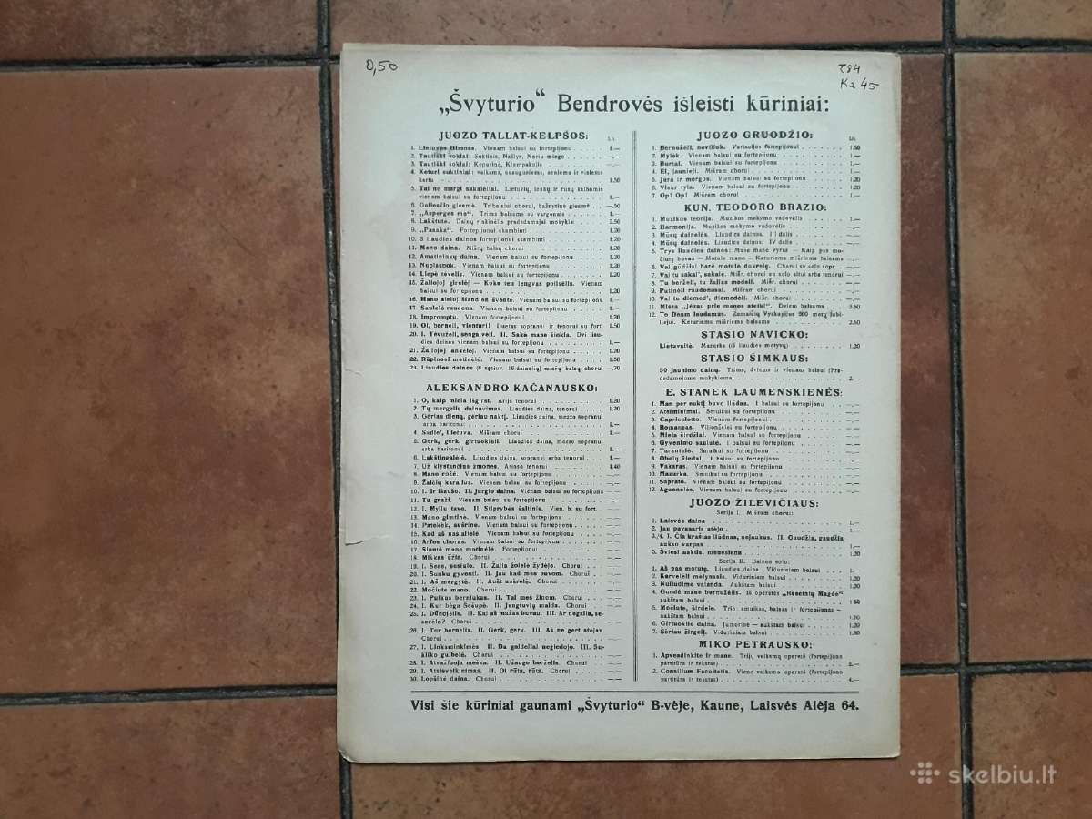 Komp. A. Kačanausko dainos su natomis 1923 metai - nuotraukos Nr. 18