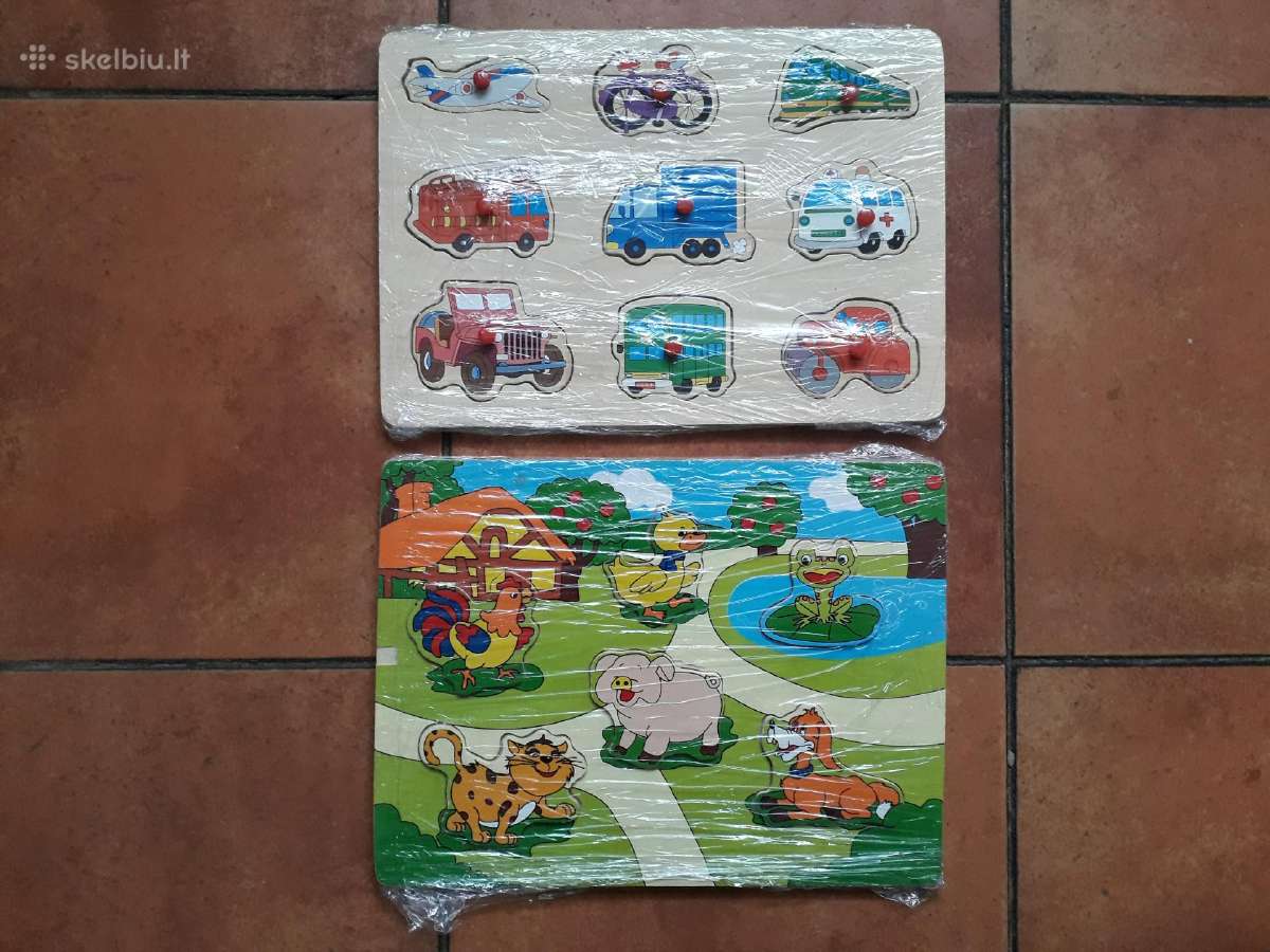Ekologiškos medinės dėlionės vaikams
