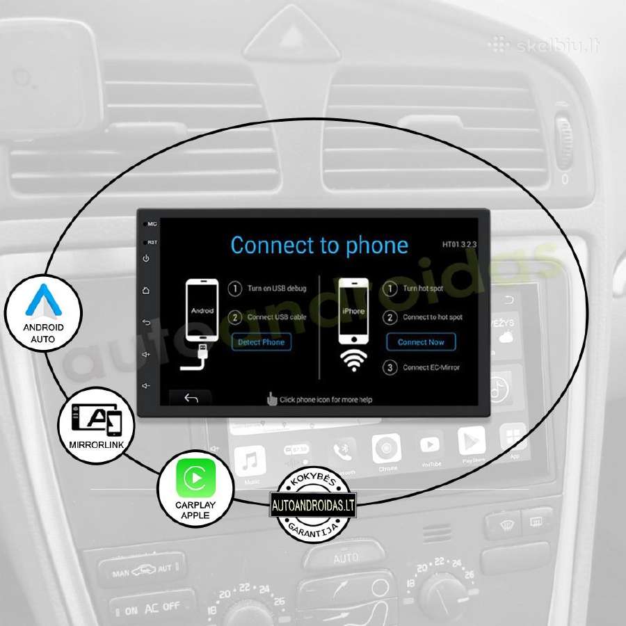 Volvo S60 V70 XC70 2004-07 Android multimedia - nuotraukos Nr. 8