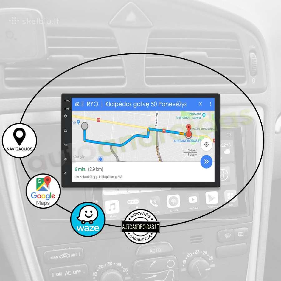 Volvo S60 V70 XC70 2004-07 Android multimedia - nuotraukos Nr. 9