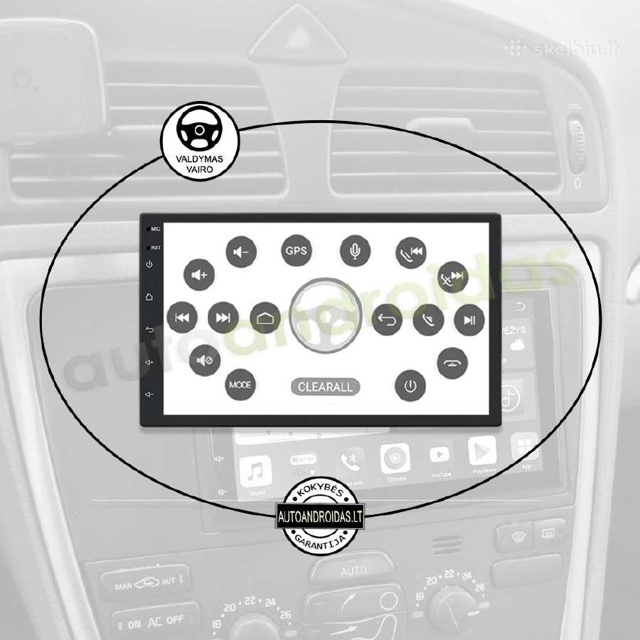 Volvo S60 V70 XC70 2004-07 Android multimedia - nuotraukos Nr. 10