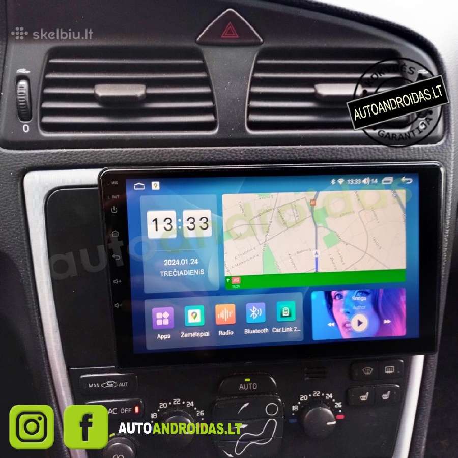 Volvo S60 V70 XC70 Android multimedia 9 colių