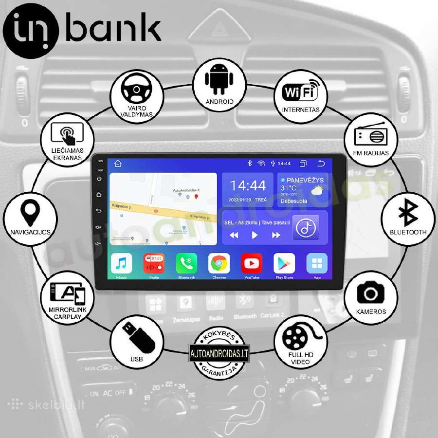 Volvo S60 V70 XC70 Android multimedia 9 colių - nuotraukos Nr. 2
