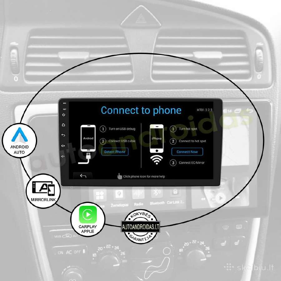Volvo S60 V70 XC70 Android multimedia 9 colių - nuotraukos Nr. 8