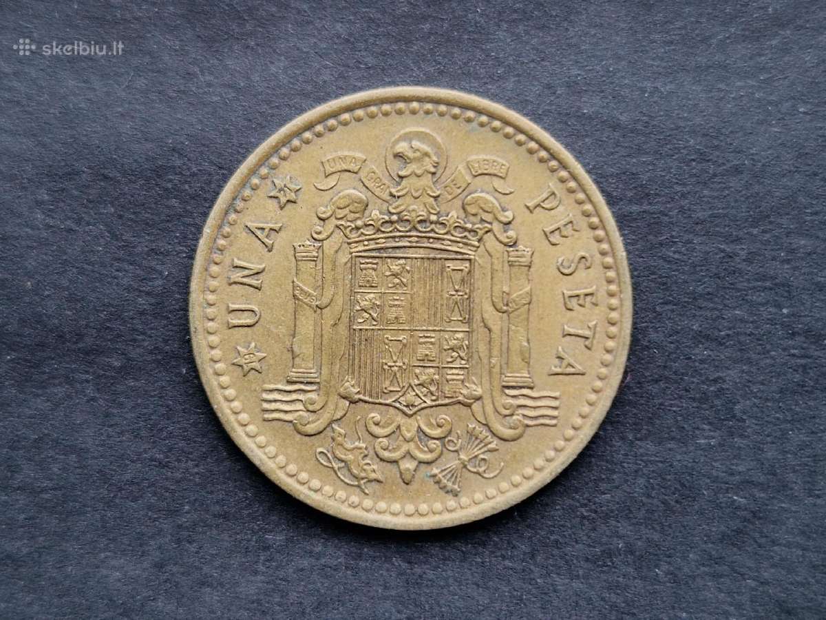 Ispanijos Karalystės 1 peseta 1966 m. žymuo 71 - nuotraukos Nr. 2