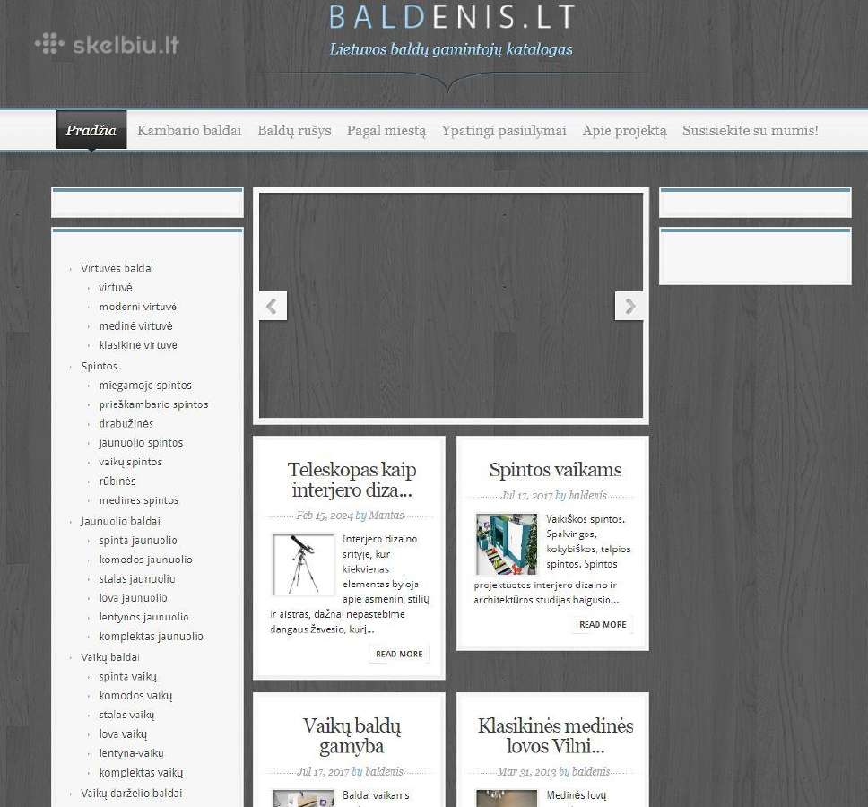 Nemokamas paskelbimas baldų kataloge