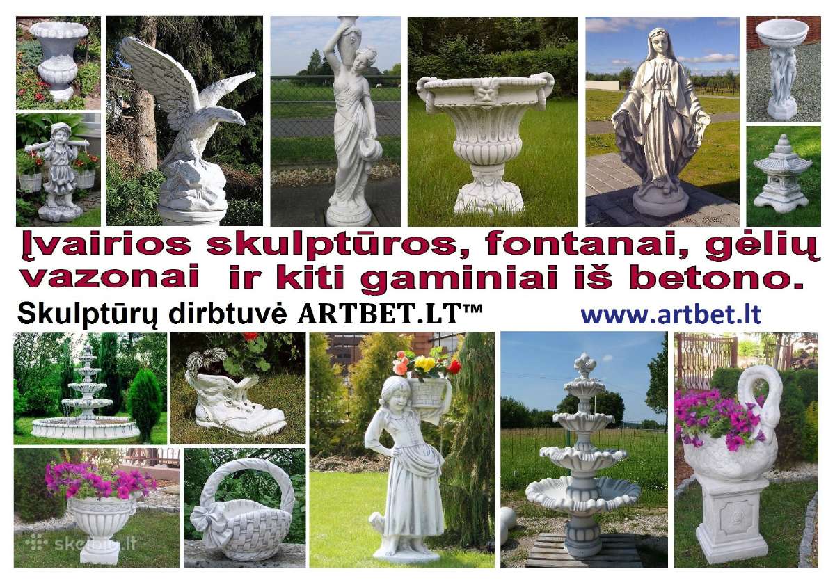 Lauko fontanai. Gėlių vazonai, skulptūros ir t.t. - nuotraukos Nr. 19