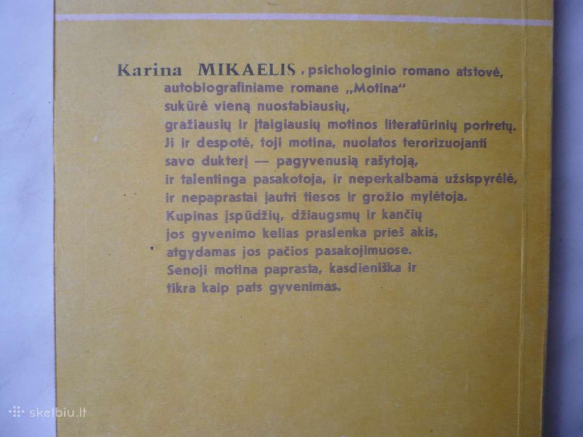 K. Mikaelis - Motina - nuotraukos Nr. 2