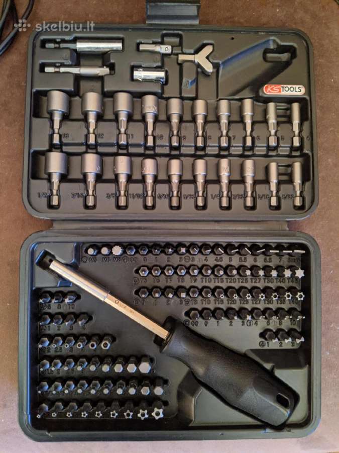 Atsuktuvo antgalių komplektas Ks Tools 122 vnt