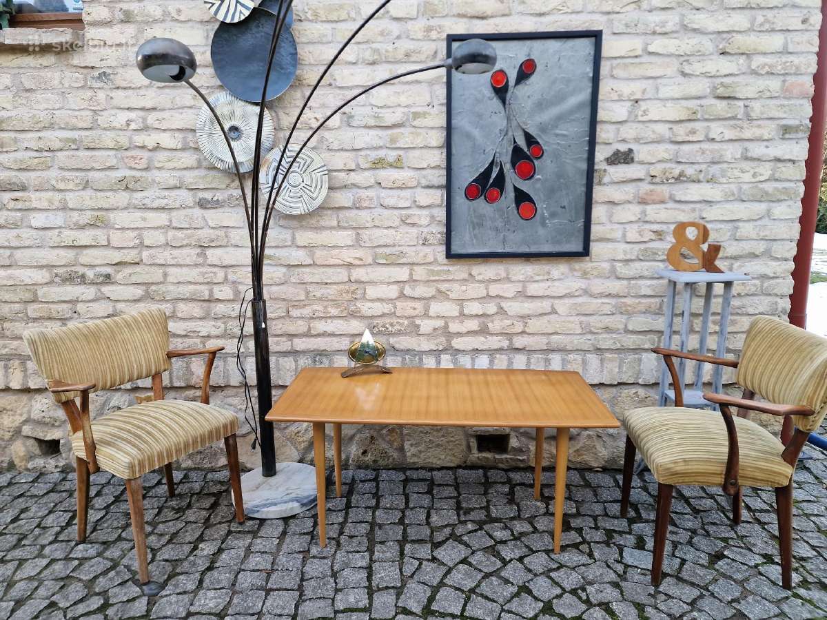 Vintažinis mid century tikmedžio kavos staliukas - nuotraukos Nr. 2