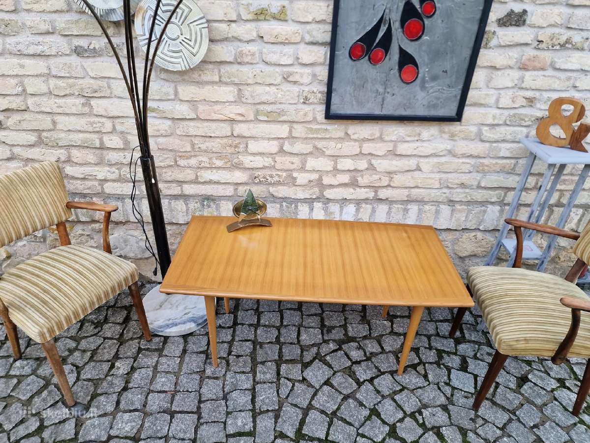 Vintažinis mid century tikmedžio kavos staliukas - nuotraukos Nr. 6