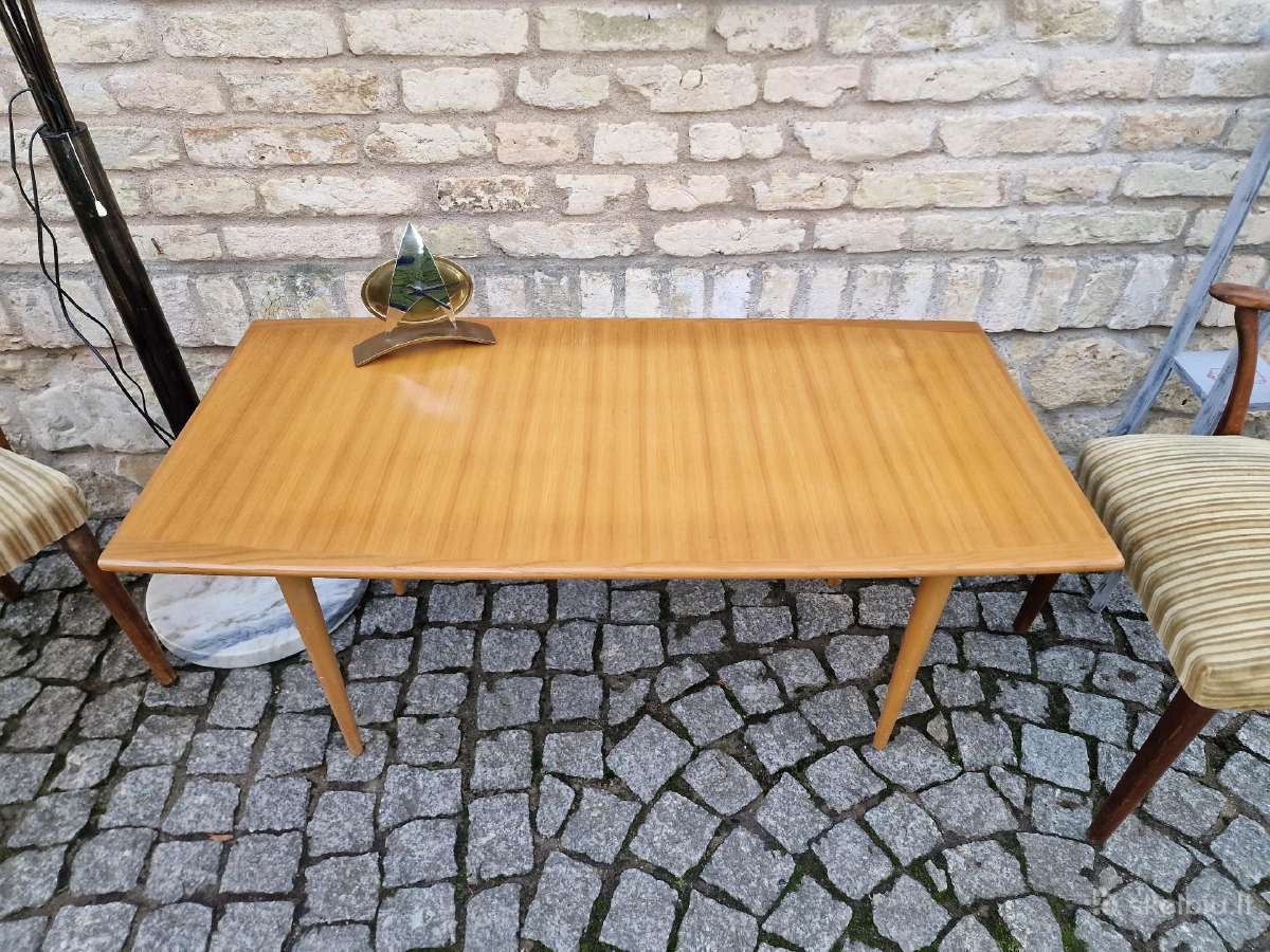 Vintažinis mid century tikmedžio kavos staliukas - nuotraukos Nr. 7