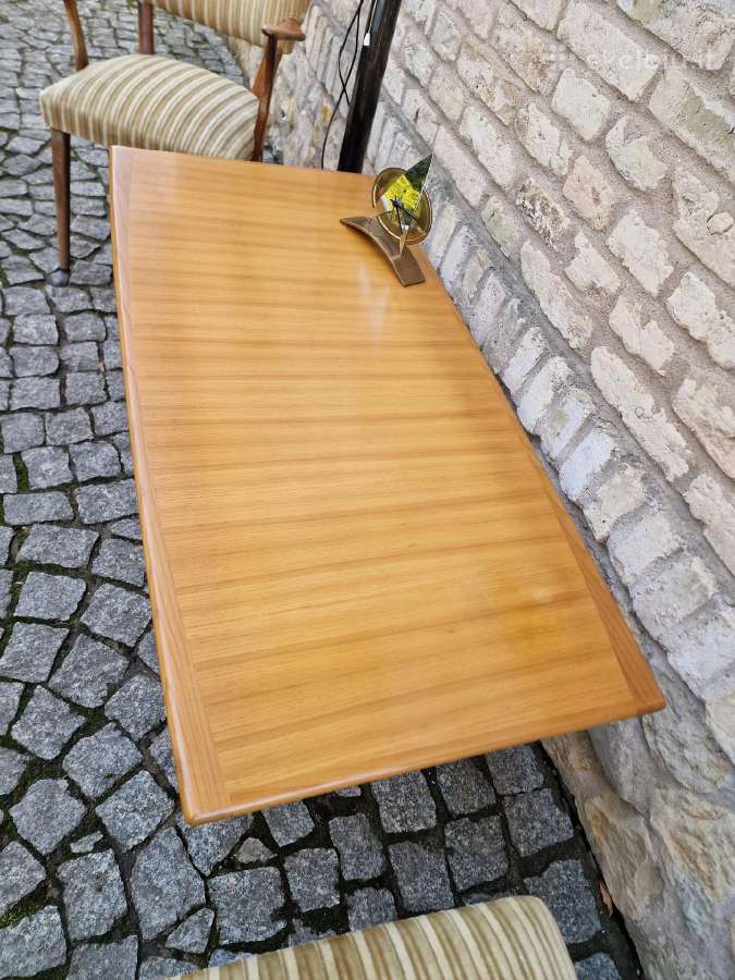 Vintažinis mid century tikmedžio kavos staliukas - nuotraukos Nr. 10