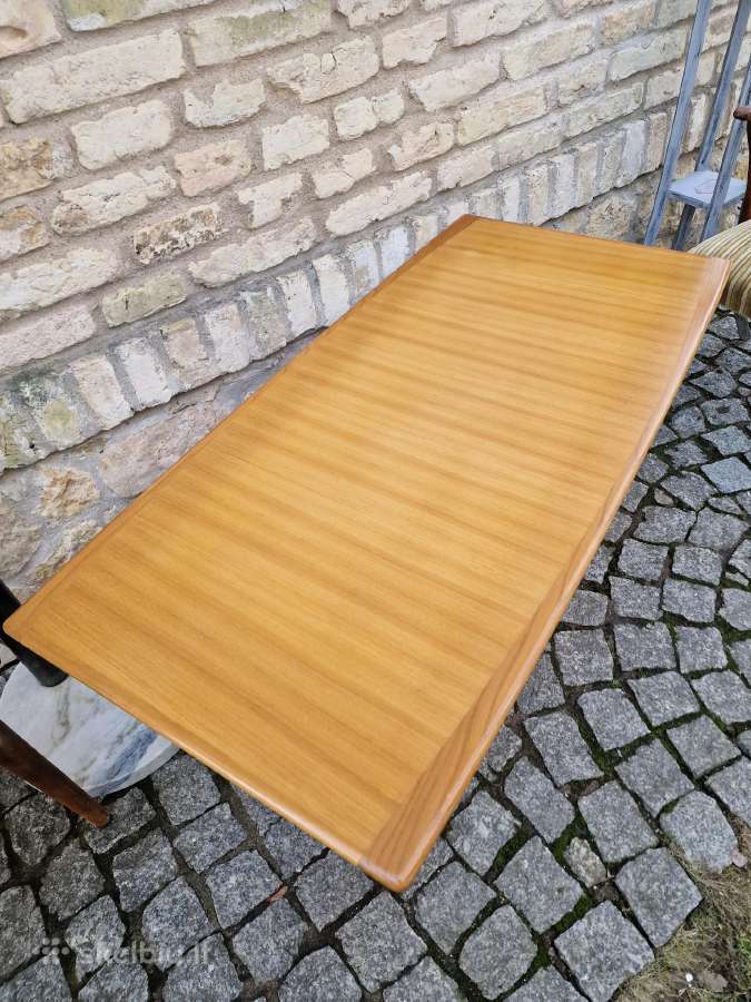 Vintažinis mid century tikmedžio kavos staliukas - nuotraukos Nr. 9