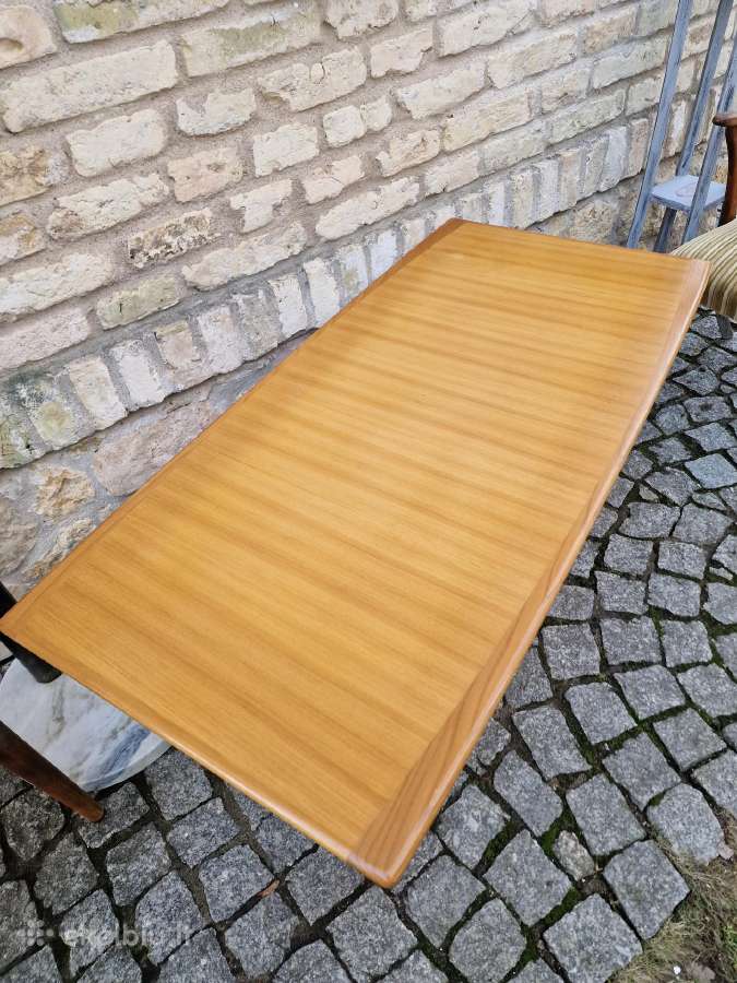 Vintažinis mid century tikmedžio kavos staliukas - nuotraukos Nr. 14