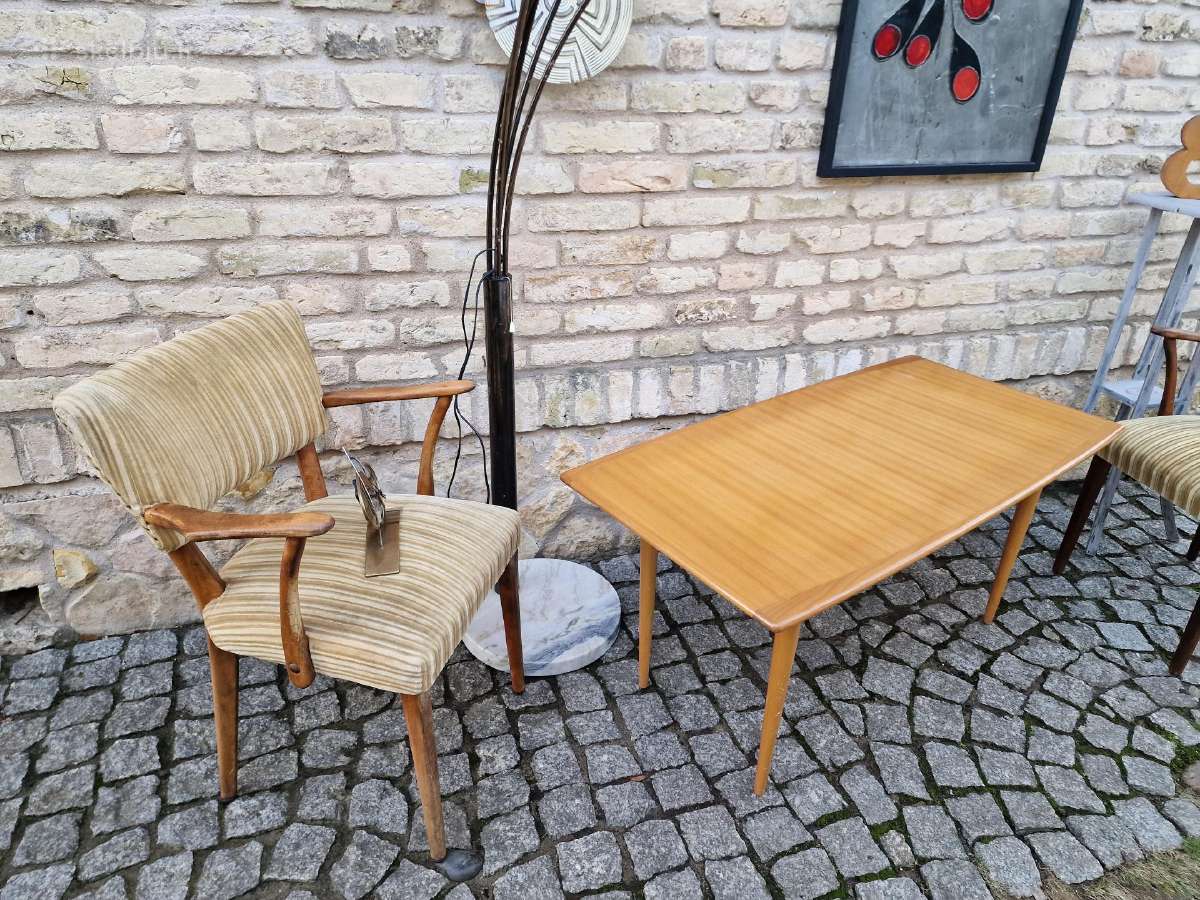 Vintažinis mid century tikmedžio kavos staliukas - nuotraukos Nr. 16