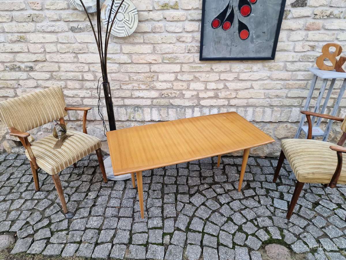 Vintažinis mid century tikmedžio kavos staliukas - nuotraukos Nr. 18