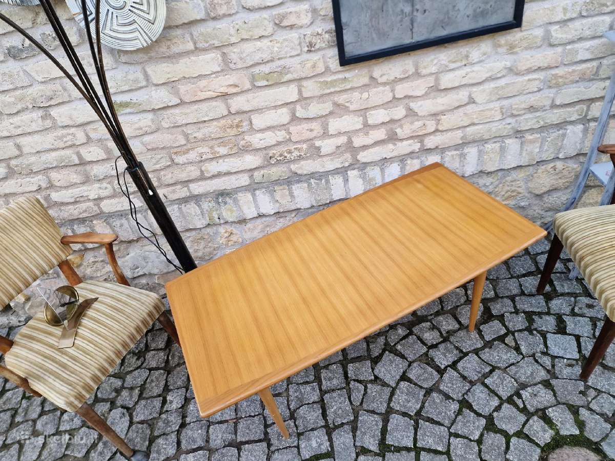 Vintažinis mid century tikmedžio kavos staliukas - nuotraukos Nr. 21