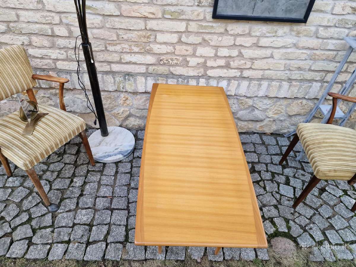 Vintažinis mid century tikmedžio kavos staliukas - nuotraukos Nr. 24