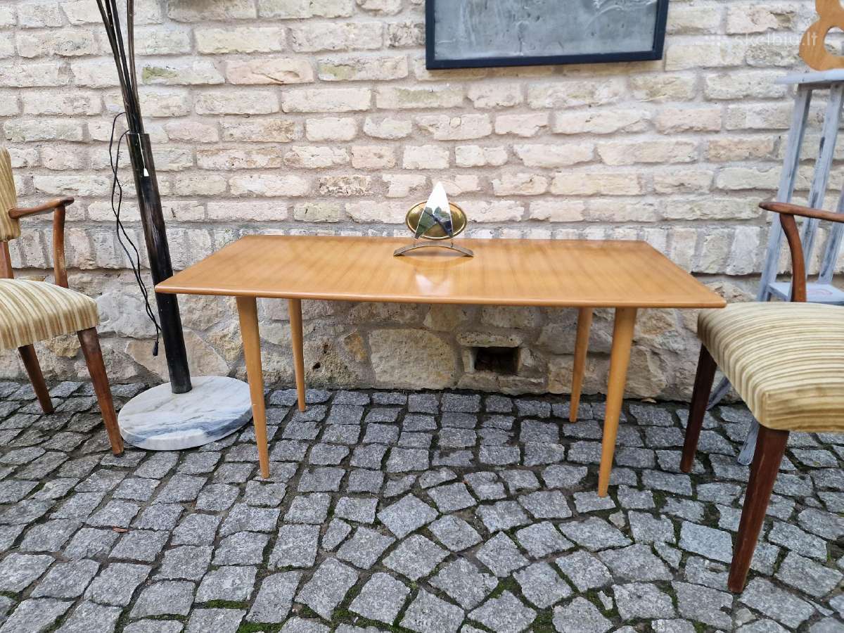 Vintažinis mid century tikmedžio kavos staliukas - nuotraukos Nr. 35