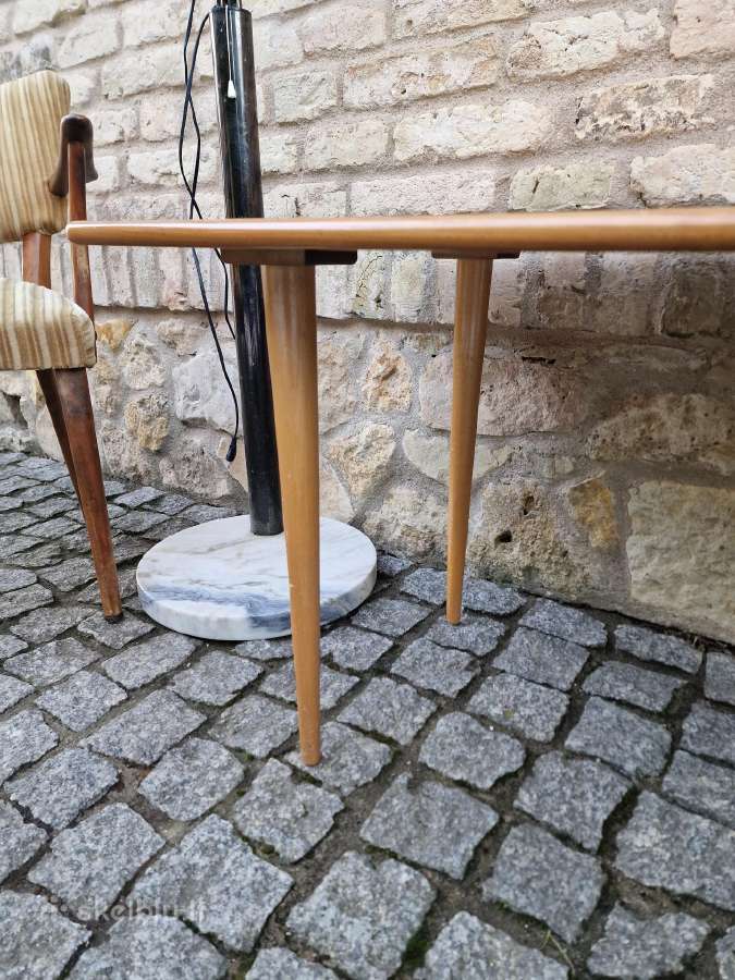 Vintažinis mid century tikmedžio kavos staliukas - nuotraukos Nr. 36
