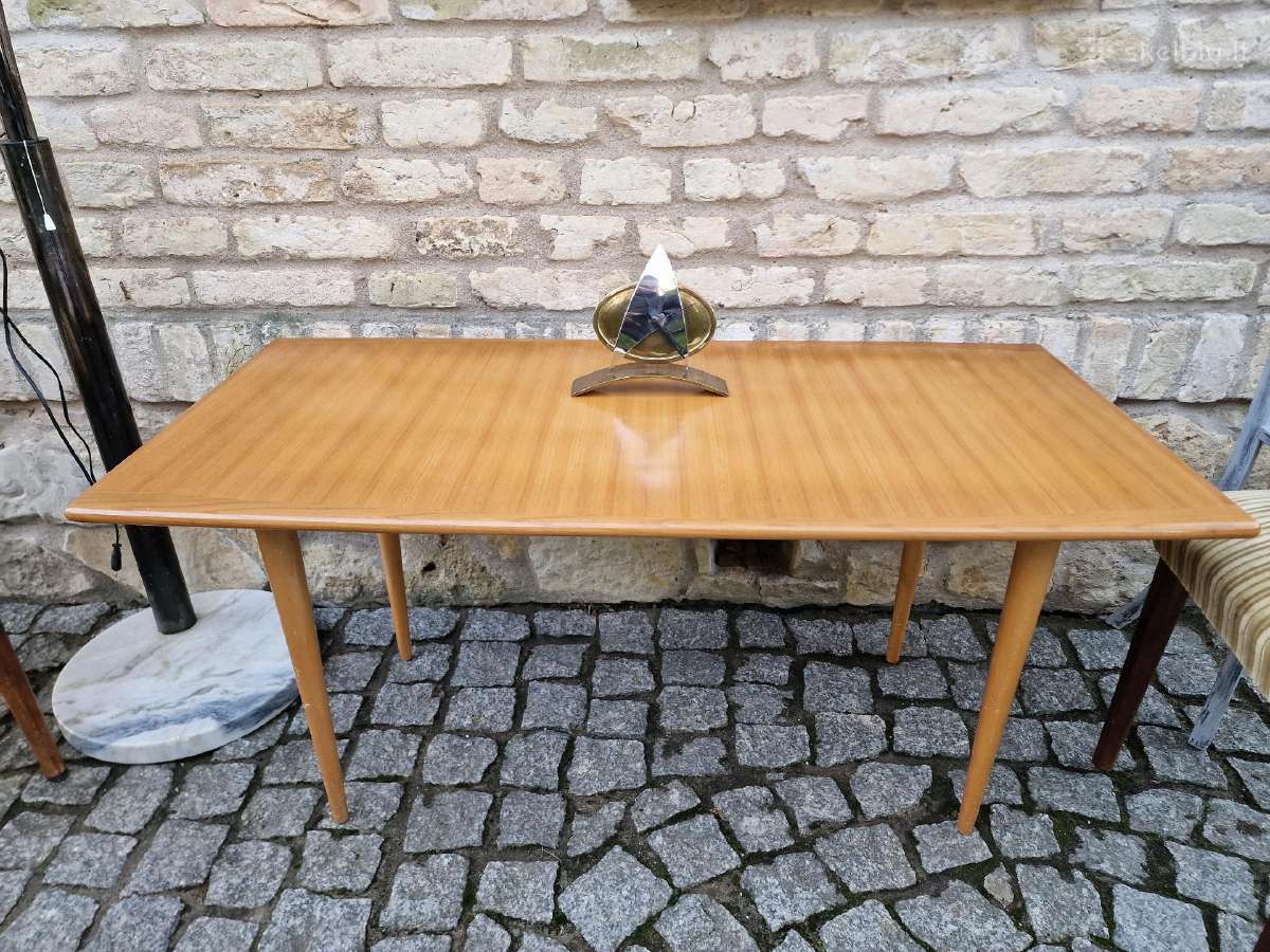 Vintažinis mid century tikmedžio kavos staliukas - nuotraukos Nr. 34