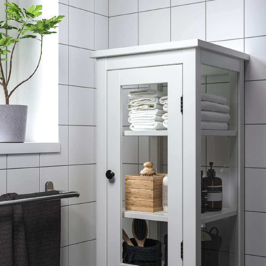 Ikea aukšta spintelė Hemnes su stiklinėmis durimis - nuotraukos Nr. 2