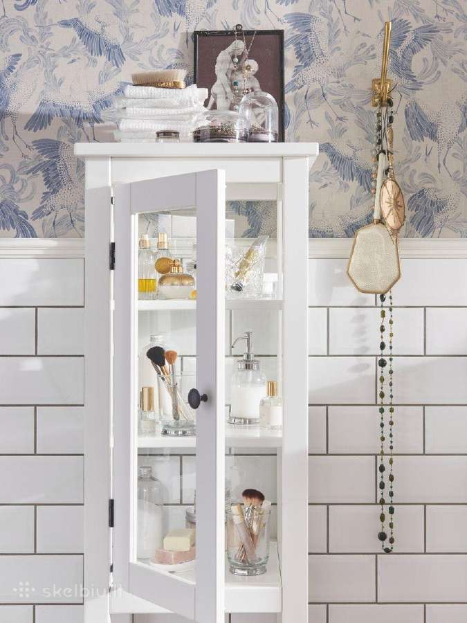 Ikea aukšta spintelė Hemnes su stiklinėmis durimis - nuotraukos Nr. 4