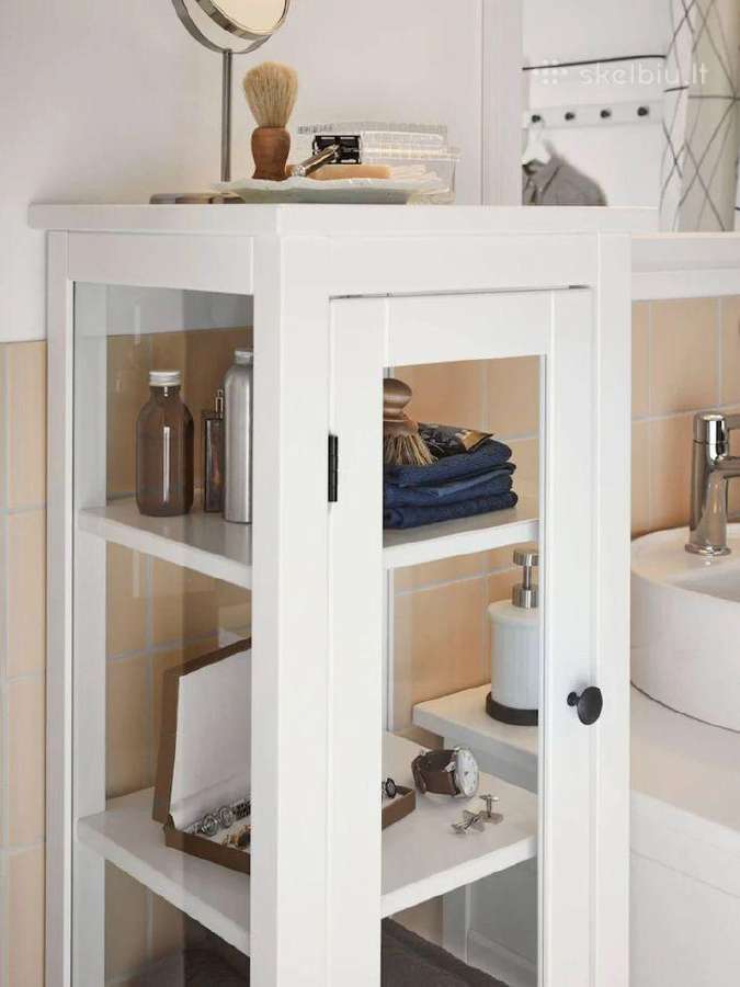 Ikea aukšta spintelė Hemnes su stiklinėmis durimis - nuotraukos Nr. 6