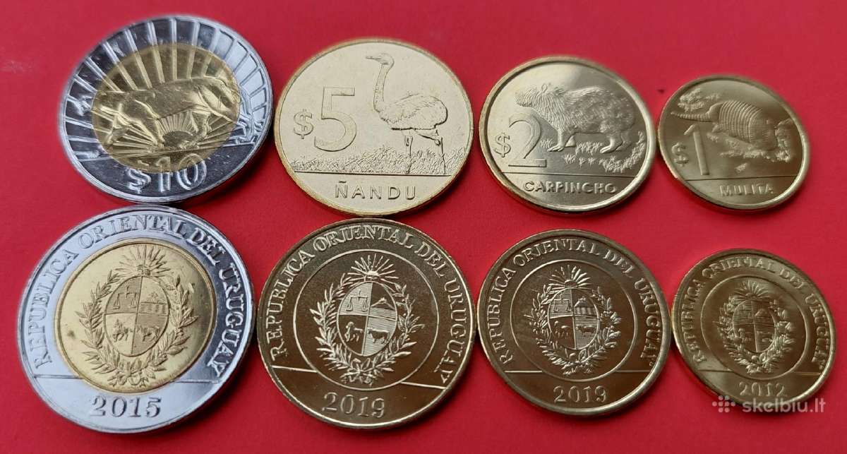 Urugvajus 4 monetų rinkinys Unc