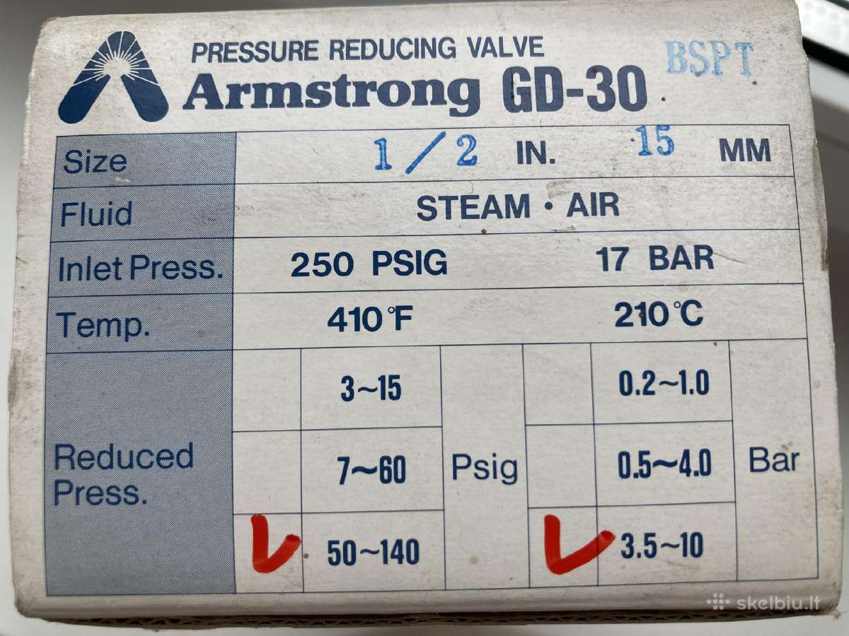 Armstrong Gd-30 slėgio mažinimo vožtuvas - nuotraukos Nr. 3