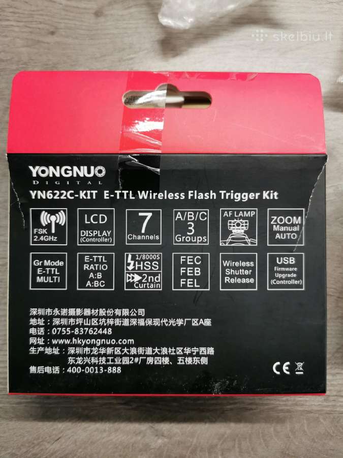 Canon blykstės paleidėjai Yongnuo Yn622c-kit E-ttl - nuotraukos Nr. 5