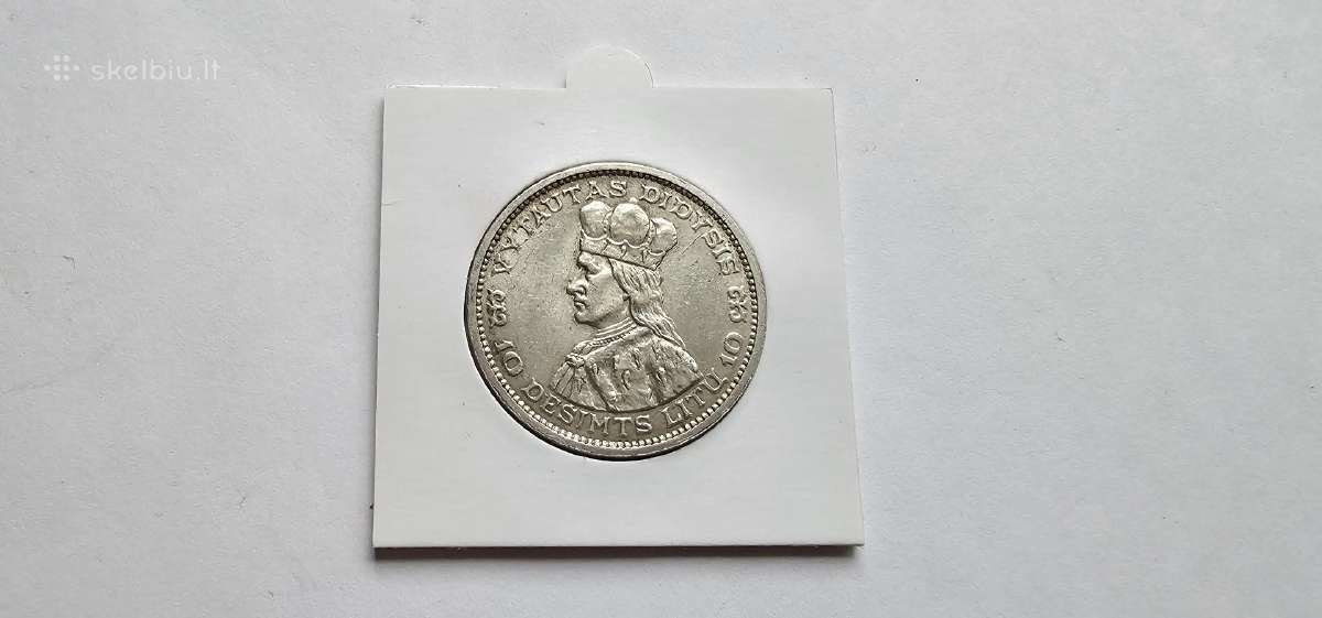1936 10 litu Vytautas , dvigubo kalimo Double D