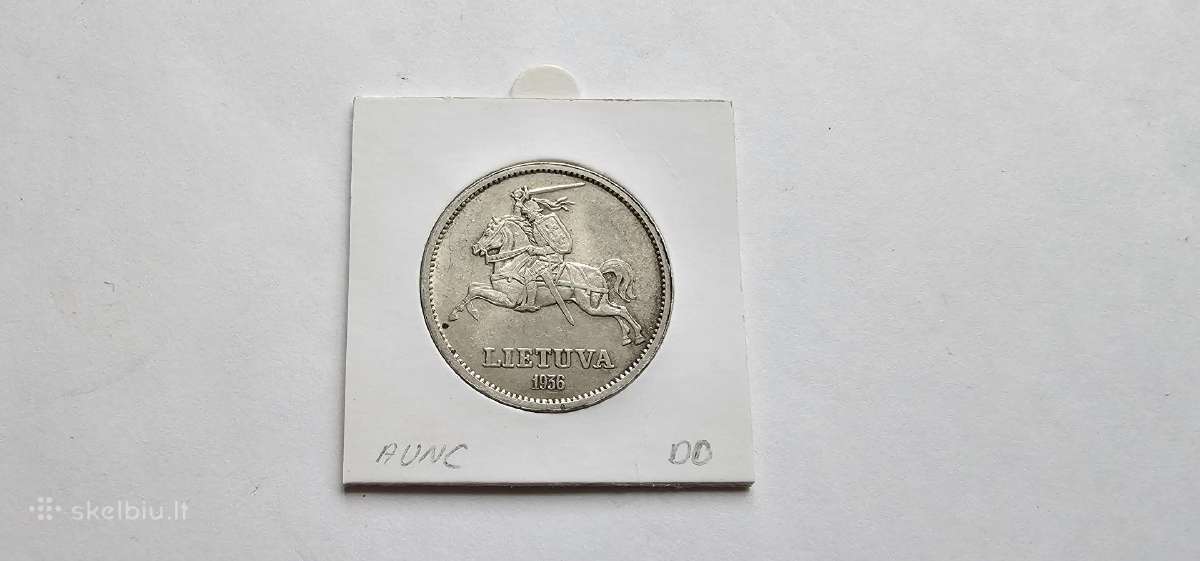 1936 10 litu Vytautas , dvigubo kalimo Double D - nuotraukos Nr. 2